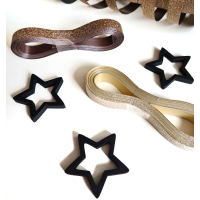 Krullint | Bruin glitter